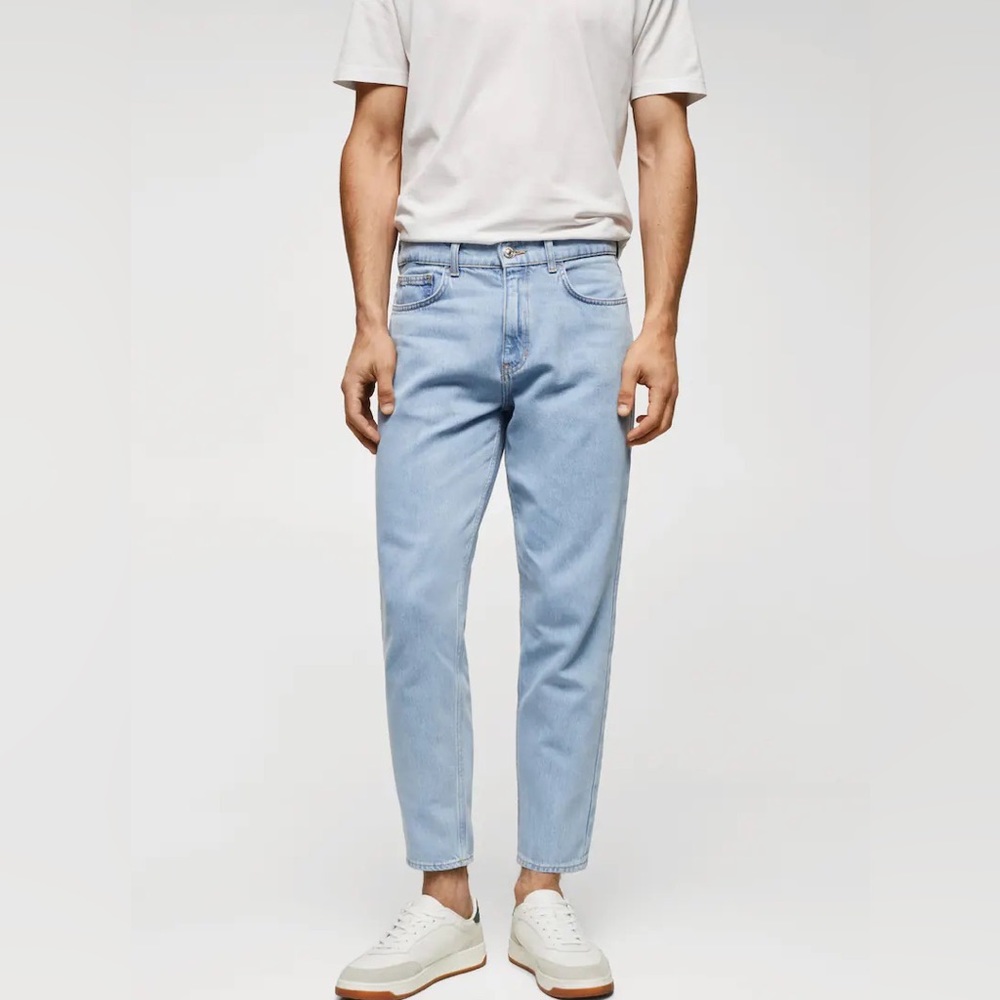 Mango mens Bob straight leg light jeans in size 28 waist
